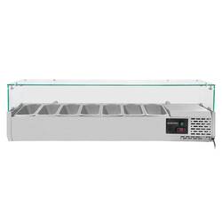 Vaiotec Easyline Kühlaufsatz 330 mit Glasabdeckung 7xGN1/4 - 1500