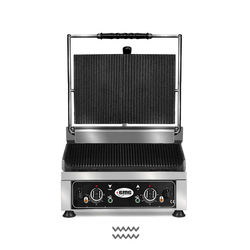 GMG Kontaktgrill KG2745EDT, gerillt, Grillfläche: Gerillt + getrennt regelbare Grillflächen