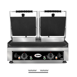 GMG Doppel-Kontaktgrill KG5530DG, oben gerillt, unten glatt, Variante: KG5530DG