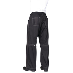Chef Works Unisex Cool Vent Baggy Chefs Trousers Schwarz L