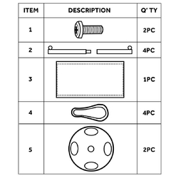 Bolero Abschirmwand rot