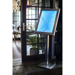 Securit Edelstahl LEDs 4xA4 Informationsdisplay (ohne Mast und Sockel)