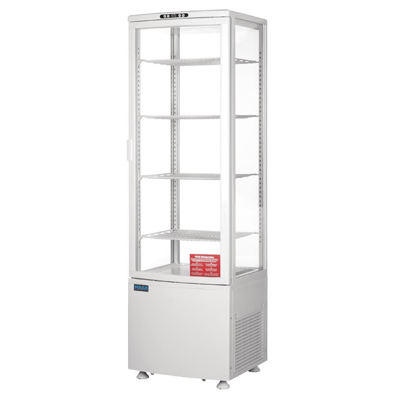 Polar C-Serie Energieeffizienter Kühlschrank mit gebogener Tür Weiß 235Ltr, Bild 4