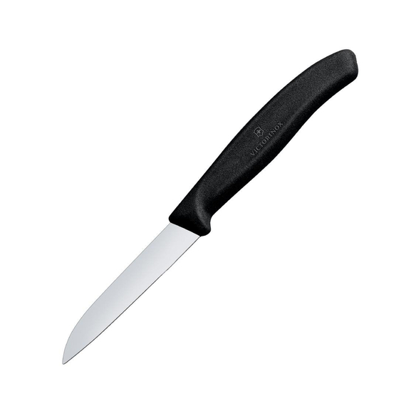 Victorinox Schälmesser mit gerade Klinge 8cm Schwarz
