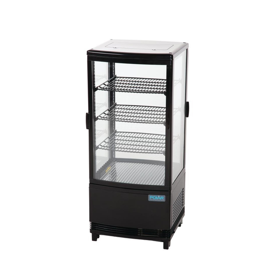 Polar C-Serie Energieeffizienter Kühlschrank mit gebogener Tür Schwarz 86Ltr, Bild 7