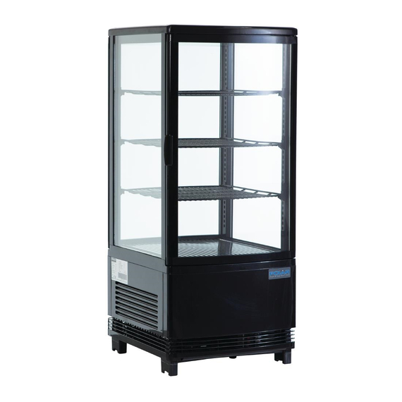 Polar C-Serie Energieeffizienter Display-Kühlschrank Schwarz 68Ltr, Bild 3