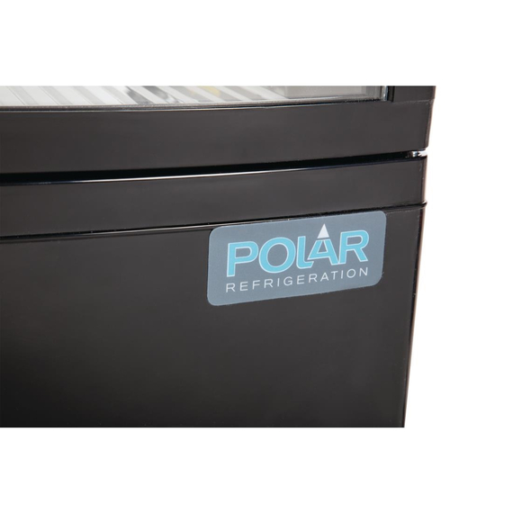 Polar C-Serie Energieeffizienter Kühlschrank mit gebogener Tür Schwarz 86Ltr, Bild 5