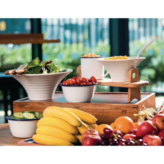 Olympia emaillierte Dessertschalen weiß-blau 7,5cm (6 Stück), Bild 4