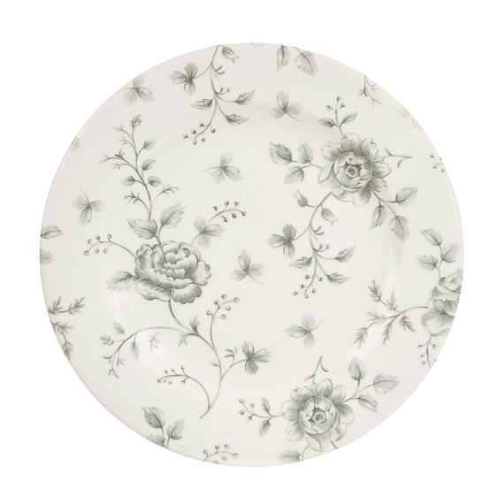 Churchill Vintage Prints Rose Chintz Profilplatten, Grau, 210 mm (6 Stück)