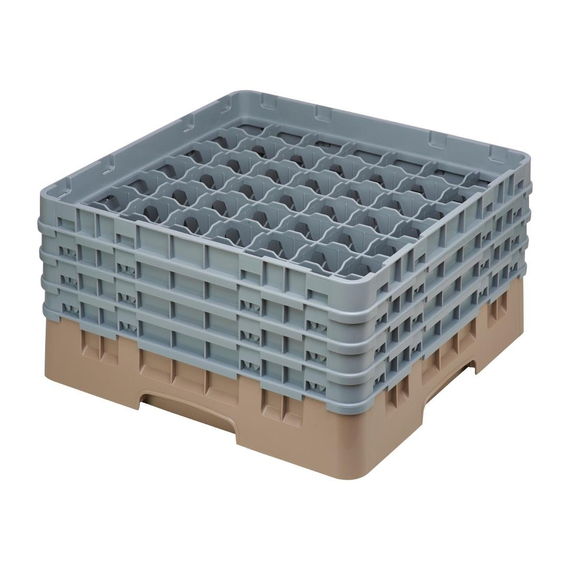 Cambro Gläserspülkorb beige mit 49 Fächern max Glashöhe 21,5cm
