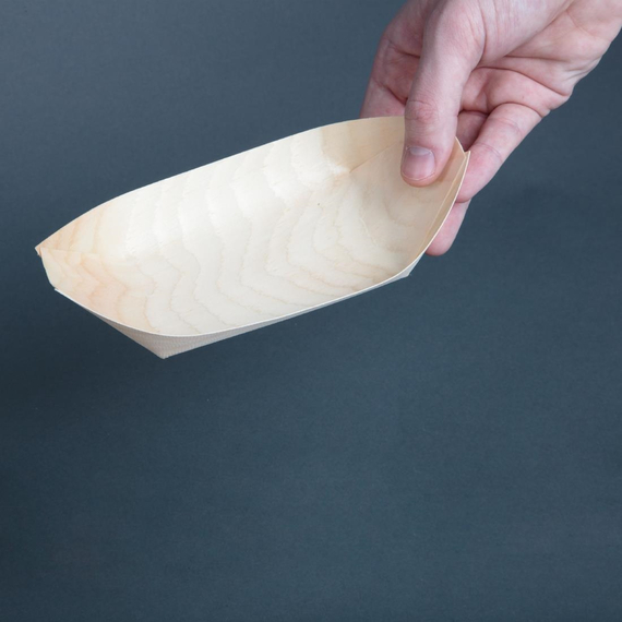 Fiesta Compostable biologisch abbaubare Holz-Schiffchen 19cm (100 Stück), Bild 8