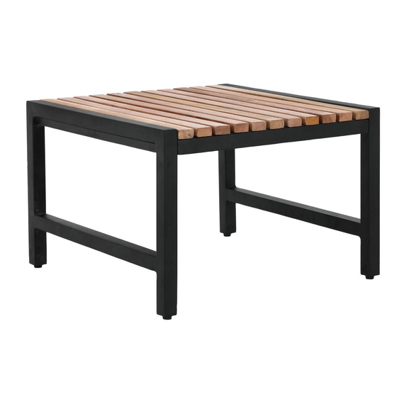 Niedrige Barhocker Bolero aus Stahl und Akazie (4 Stück), Bild 3