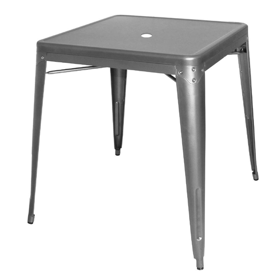Bolero Bistro quadratischer Bistrotisch aus Stahl Grau 66cm, Bild 2
