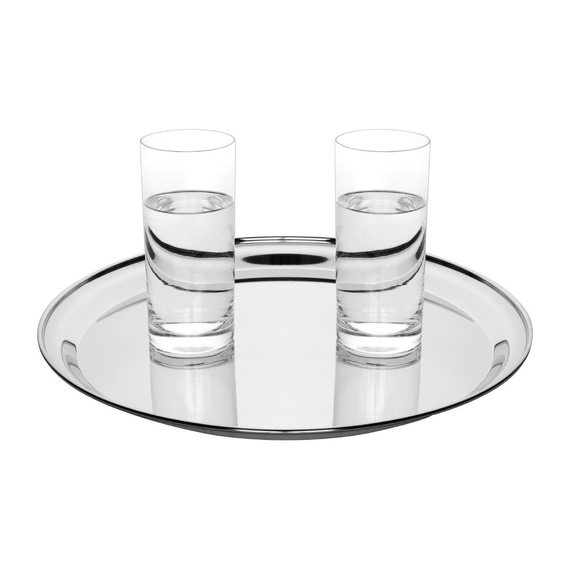 Olympia Edelstahl Rundes Serviertablett 355mm, Bild 4