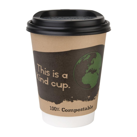 Fiesta Compostable kompostierbarer Deckel für Heißgetränkebecher 34cl (1000 Stück)