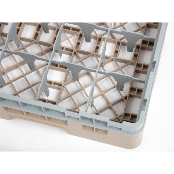 Cambro Gläserspülkorb beige mit 16 Fächern max Glashöhe 9,2cm, Bild 3