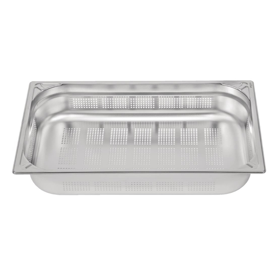 Vogue Strapazierfähiger, gelochter GN-Behälter 1/1 Edelstahl 100mm, Bild 3