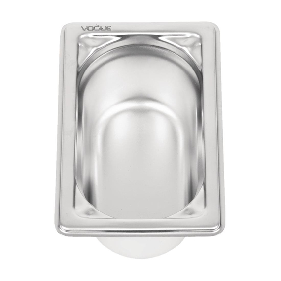 Vogue Strapazierfähiger GN-Behälter 1/9 Edelstahl 65mm