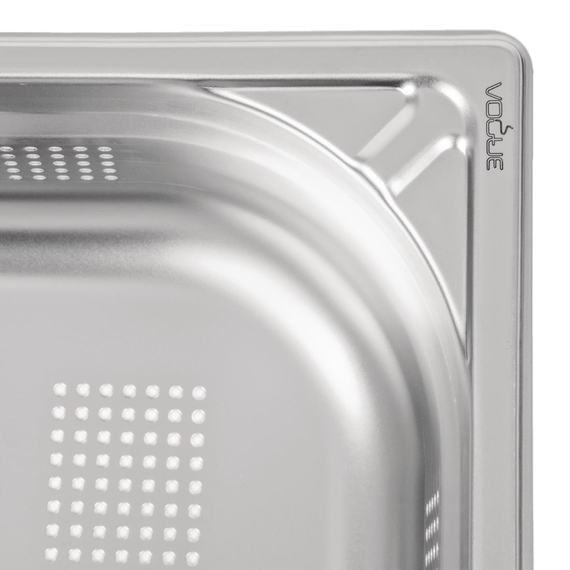 Vogue Strapazierfähiger, gelochter GN-Behälter 1/1 Edelstahl 100mm, Bild 5