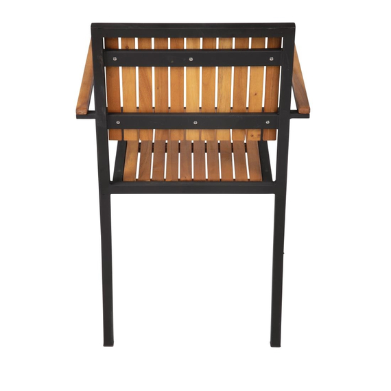 Bolero Stahl- und Akazienholzstühle mit Armlehnen (4 Stück), Bild 10