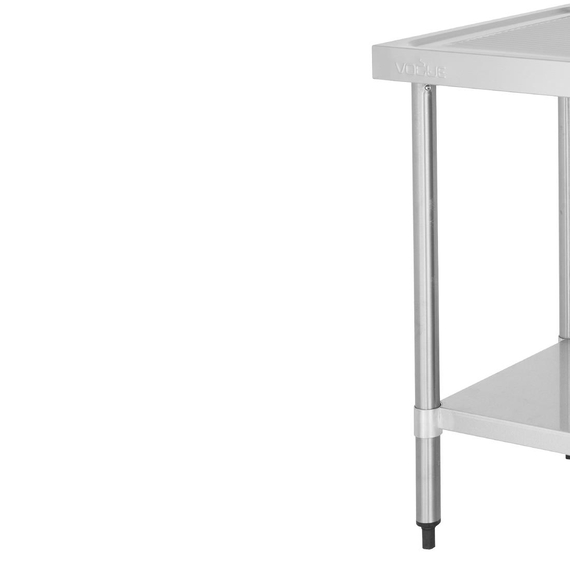 Vogue Edelstahlspüle Doppelwaschbecken Abtropffläche links und rechts 180x60cm, Bild 2