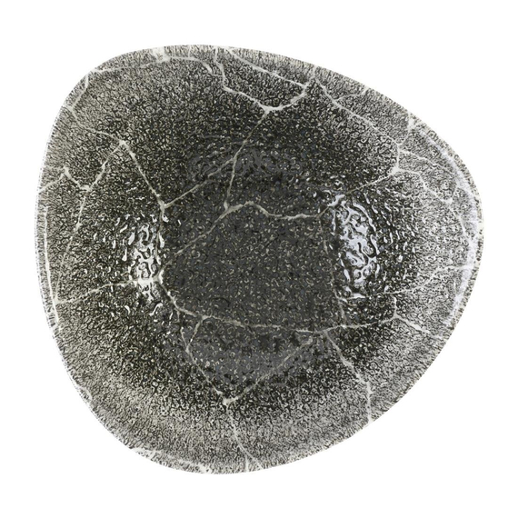 Churchill Studio Prints Kintsugi Quartz Schwarze dreieckige Schale, 185 mm, (12 Stück)