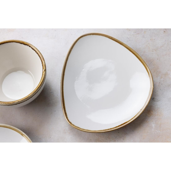 Olympia Kiln dreieckige Teller Kreideweiß 16,5cm (6 Stück), Bild 7