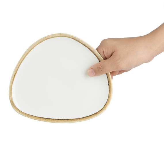 Olympia Kiln dreieckige Teller Kreideweiß 16,5cm (6 Stück), Bild 3