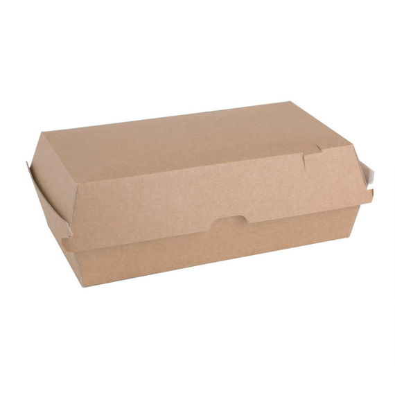 Fiesta Compostable kompostierbare Menüboxen mit Klappdeckel aus Kraftpapier groß 204mm (100 Stück), Bild 2