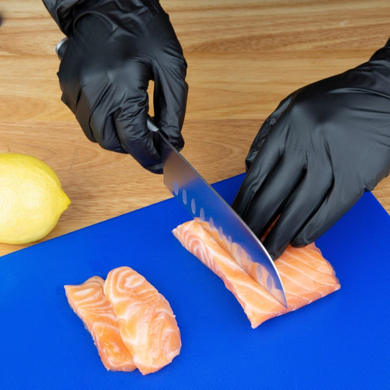 Hygiplas Vinyl Schwarzer, puderfreier Handschuh XL ¿ Packung mit 100 Stück, Bild 3