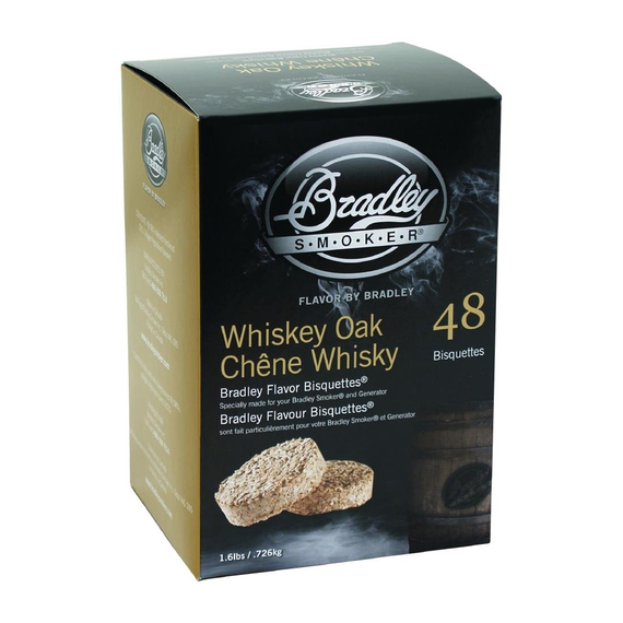 Bradley Lebensmittelräuchergerät Whiskey-Eichen-Aroma-Bisquette (48 Stück)