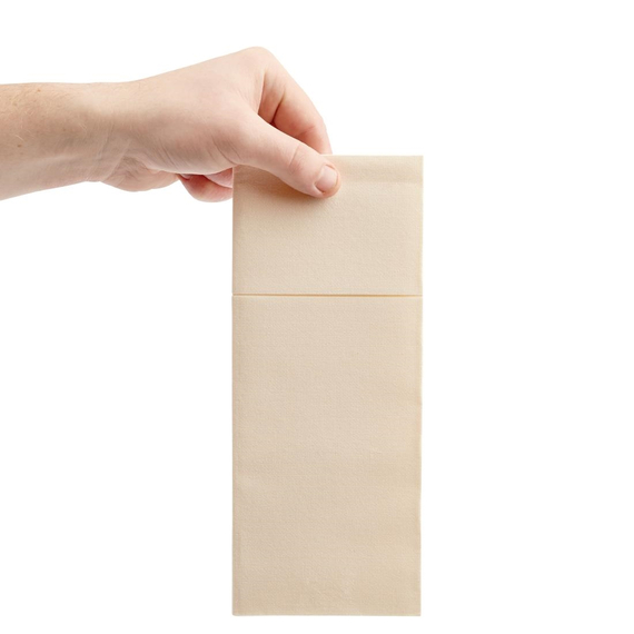 Fiesta Recyclebare Premium Tablin Dinner-Servietten, cremefarben, 48 x 40 cm, Airlaid-Taschenfaltung (400 Stück), Bild 3