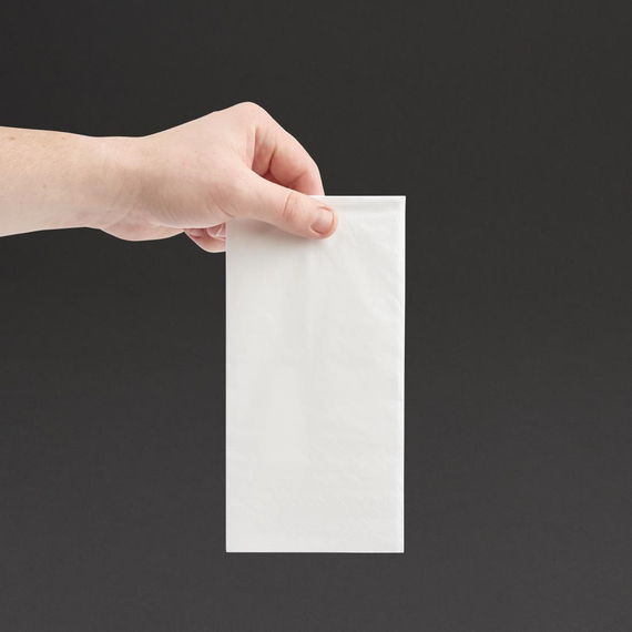 Fiesta Recyclable Dinner-Servietten 1/8 weiß 40cm (2000 Stück), Bild 3