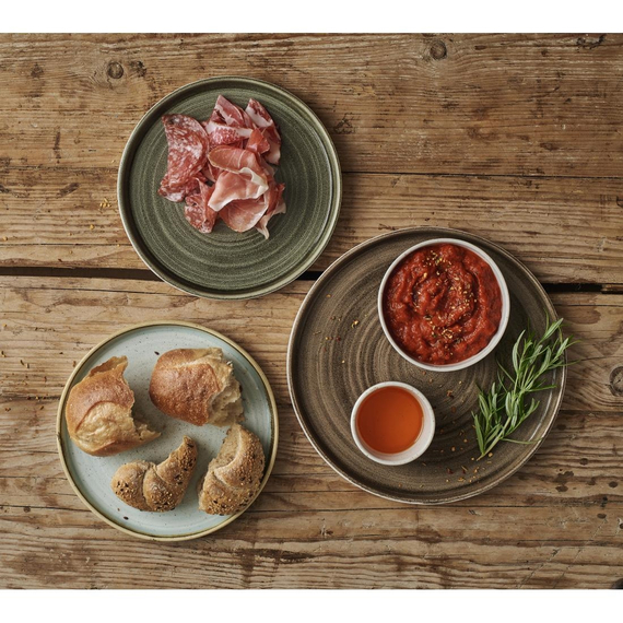 Stonecast Peppercorn Grauer Teller mit Wänden 10 3/4 Zoll (6 Stück)