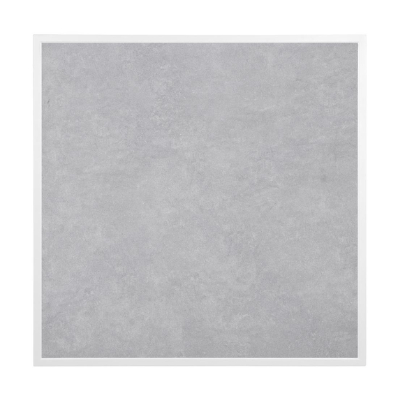 Bolero Hellgrauer Steineffekt-Tisch aus gehärtetem Glas für den Außenbereich, weiße Zierleiste, 700 mm, Bild 2