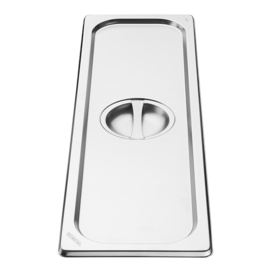 Vogue Edelstahl Gastronorm 2/4 Deckel, Bild 3