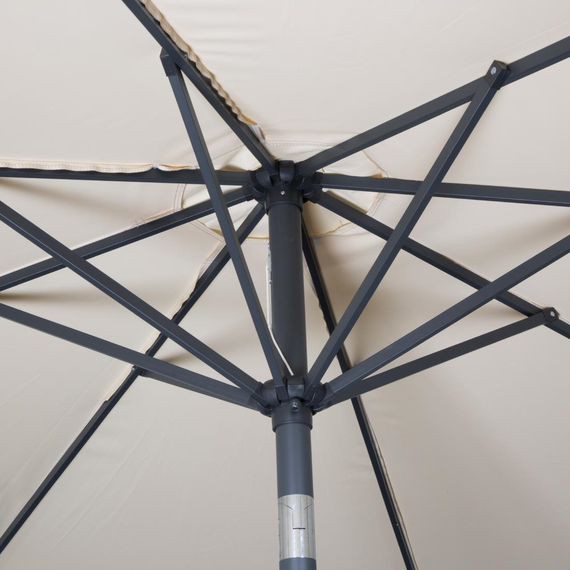 Bolero Seville runder Sonnenschirm, 3 m Durchmesser, cremefarben, Bild 3