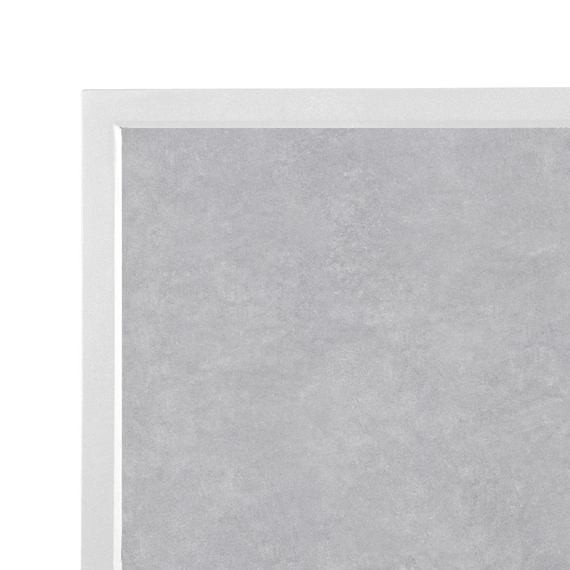 Bolero Hellgrauer Steineffekt-Tisch aus gehärtetem Glas für den Außenbereich, weiße Zierleiste, 700 mm, Bild 3