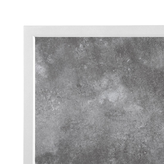 Bolero Outdoor-Tischplatte aus gehärtetem Glas mit dunklem Steineffekt und weißem Rand ¿ 700 mm, Bild 3