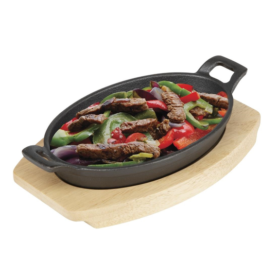 Olympia Hevea Brett für Gusseisen Oval Schüssel mit Ohren 230x135mm für FW818, Bild 7