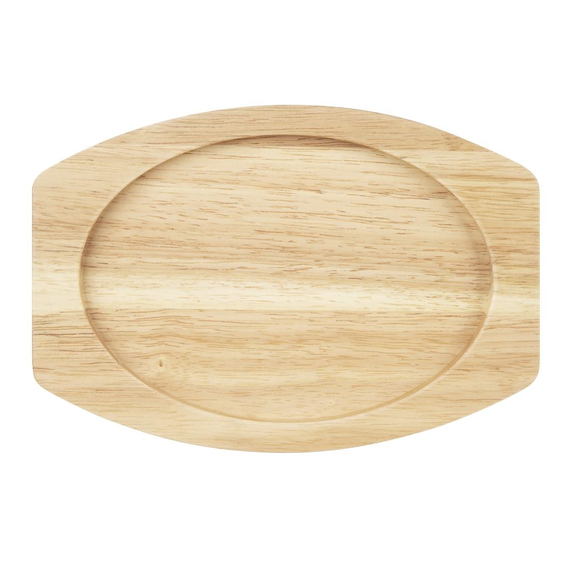 Olympia Hevea Brett für Gusseisen Oval Ohrenform Schüssel 260x165mm für FW817, Bild 3