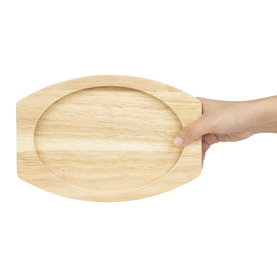 Olympia Hevea Brett für Gusseisen Oval Ohrenform Schüssel 260x165mm für FW817, Bild 5