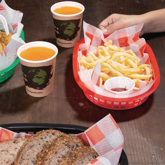 Olympia ovale Servierkörbe Kunststoff rot (6 Stück), Bild 5