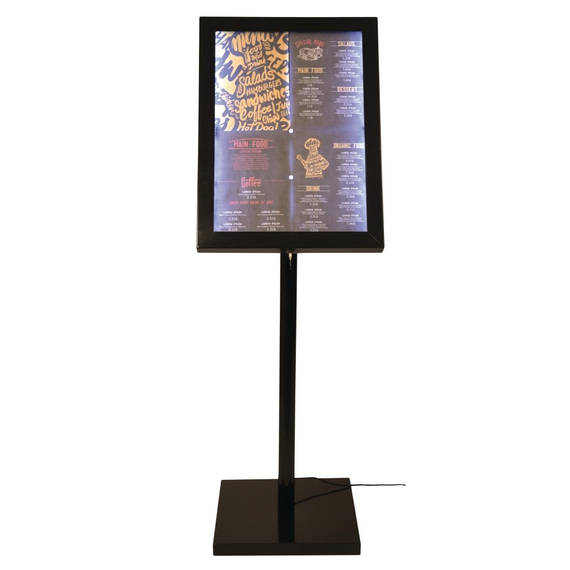 Securit LED-Displaykasten 4 x A4 komplett mit Stange und Sockel, Bild 3