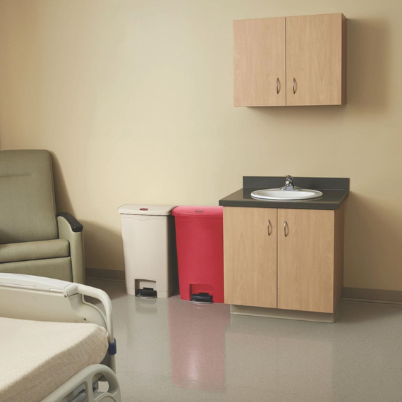 Rubbermaid Slim Jim Front Step Pedaleimer beige 50L, Bild 5