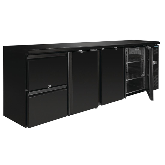 Polar Serie U Barkühlschrank 3-türig mit 2 Schubladen