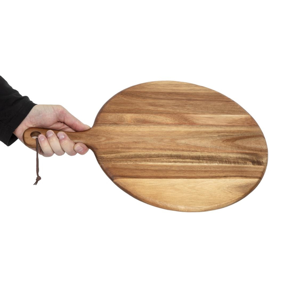 Olympia rundes Servierbrett Akazienholz mit Griff 35,5cm, Bild 6