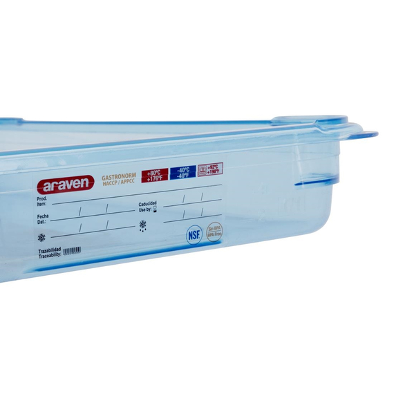 Araven ABS Lebensmittelbehälter Blau GN 1/1 65mm, Bild 5