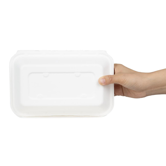 Fiesta Kompostierbare Bagasse Lebensmittelbehälter 9x6" (200 Stück), Bild 3
