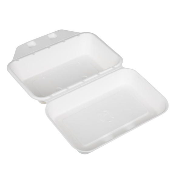Fiesta Kompostierbare Bagasse Lebensmittelbehälter 9x6" (200 Stück), Bild 4